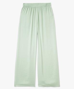 Pantalon large et fluide en satin uni femme vue4 - GEMO(FEMME PAP) - GEMO