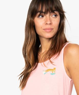Débardeur femme en maille fluide à motifs et dos rallongé vue2 - GEMO(FEMME PAP) - GEMO