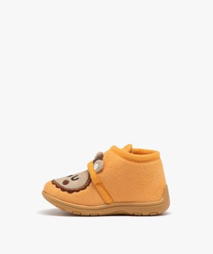 Chaussons bébé garçon bottillons en velours lion vue3 - GEMO 4G BEBE - GEMO