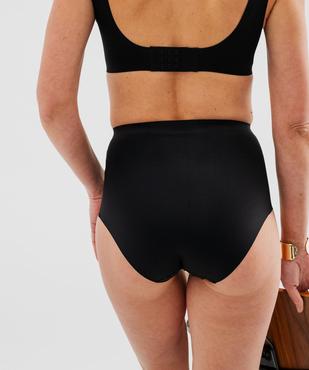 Culotte taille haute unie en microfibre femme vue2 - GEMO(HOMWR FEM) - GEMO