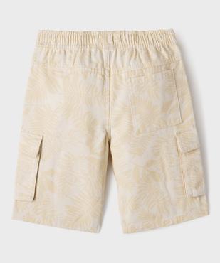 Bermuda cargo en toile de coton imprimé jungle garçon vue4 - GEMO (JUNIOR) - GEMO