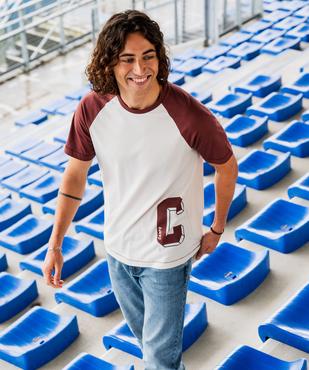 Tee-shirt manches courtes raglan contrastantes homme - Camps United vue6 - CAMPS GEMO FOR GOOD - GEMO