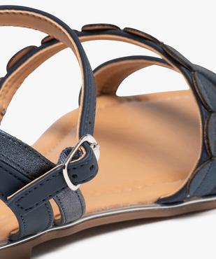 Sandales femme à talon plat coupe spéciale pied large vue6 - GEMO (CASUAL) - GEMO