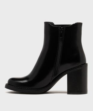 Boots Chelsea à talon et bout rond femme - Follow Me vue3 - FOLLOW ME - GEMO