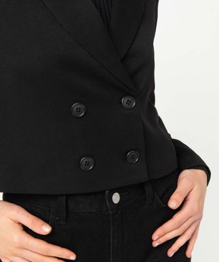 Veste femme coupe courte fermeture croisée vue6 - GEMO(FEMME PAP) - GEMO