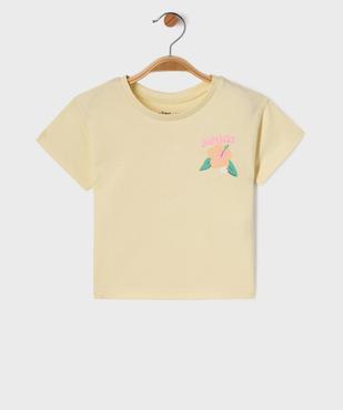Tee-shirt manches courtes avec imprimé poitrine et dos bébé fille vue1 - GEMO 4G BEBE - GEMO