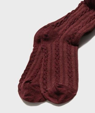 Collant chaud torsadé fille vue2 - GEMO 4G FILLE - GEMO