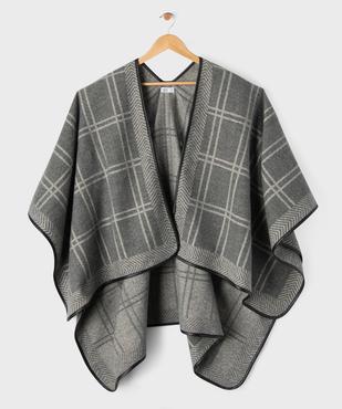 Poncho à carreaux femme vue1 - GEMO 4G FEMME - GEMO