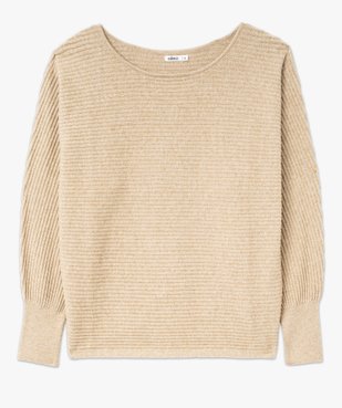 Pull scintillant en maille côtelée femme vue4 - GEMO(FEMME PAP) - GEMO