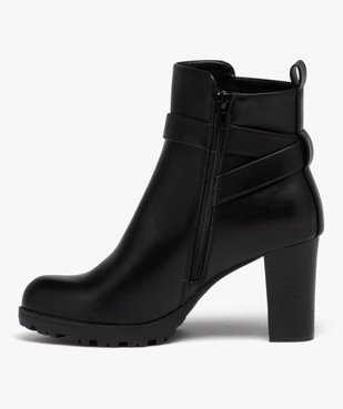 Bottines fourrées à talon haut avec bride cheville femme - Valentina Baldano vue3 - VALENTINA BALDA - GEMO