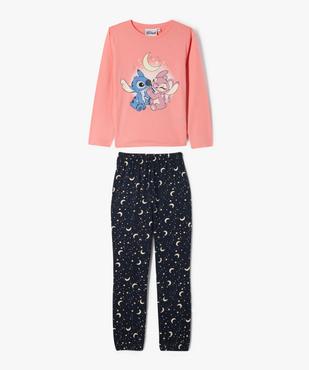 Pyjama bicolore avec motif Stitch fille - Disney vue1 - LILO & STITCH - GEMO