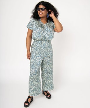 Blouse imprimée à manches courtes femme grande taille vue5 - GEMO (G TAILLE) - GEMO
