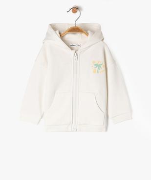 Sweat à capuche fermeture zippée aimantée bébé fille vue2 - GEMO 4G BEBE - GEMO