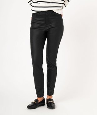 Pantalon skinny enduit push-up taille haute femme vue1 - GEMO 4G FEMME - GEMO