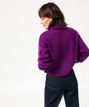 Pull femme à col roulé coupe courte vue3 - GEMO(FEMME PAP) - GEMO