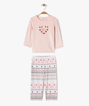 Pyjama de Noël en velours 2 pièces bébé fille vue2 - GEMO(BB COUCHE) - GEMO