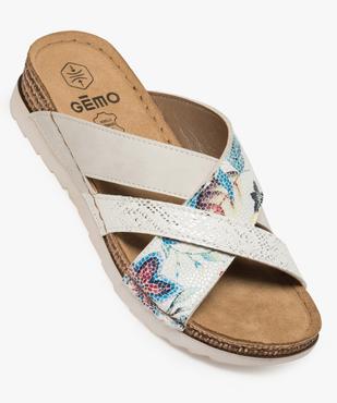 Mules confort femme à larges brides croisées vue5 - GEMO (CONFORT) - GEMO