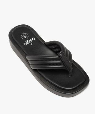 Tongs femme à semelle plateforme et brides rembourrées vue5 - GEMO (CASUAL) - GEMO