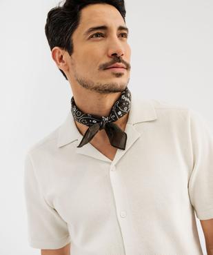 Chemise manches courtes en maille piquée de coton homme vue2 - GEMO 4G HOMME - GEMO