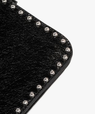 Sac bandoulière compact verni à clous fille vue3 - GEMO (JUNIOR) - GEMO