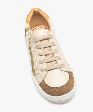 Baskets garçon en cuir fermeture à lacets et zip – NA! vue5 - NA! - GEMO