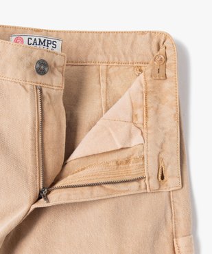 Pantalon baggy en toile denim fille - Camps United vue3 - CAMPS - GEMO