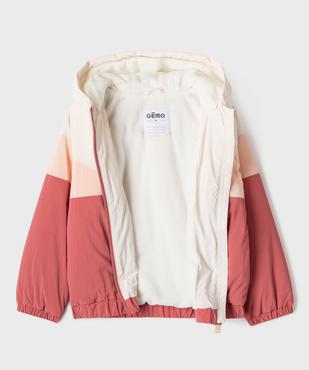 Blouson à capuche tricolore doublure polaire fille vue4 - GEMO (ENFANT) - GEMO