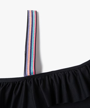 Maillot de bain fille une pièce à col asymétrique vue2 - GEMO (JUNIOR) - GEMO