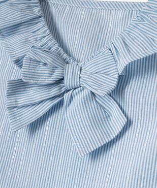 Blouse à volants à rayures pailletées fille - LuluCastagnette vue3 - LULU CASTAGNETTE GEMO FOR GOOD - GEMO