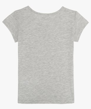 Tee-shirt fille à manches courtes imprimé fantaisie vue2 - GEMO (ENFANT) - GEMO
