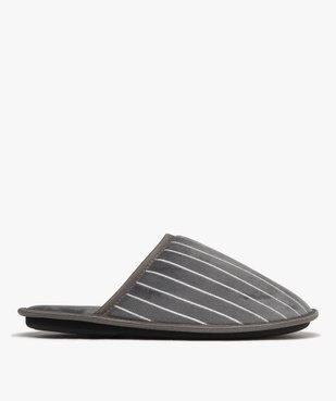 Chaussons homme mules d'intérieur en velours rayé vue1 - GEMO(HOMWR HOM) - GEMO