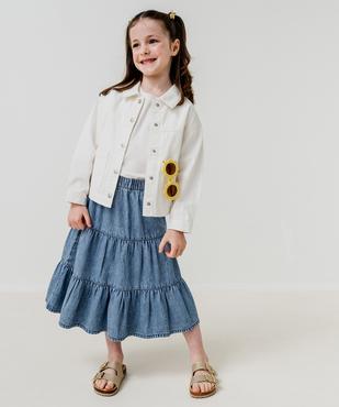 Tee-shirt manches courtes volantées fille vue5 - GEMO 4G FILLE - GEMO