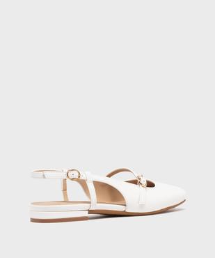 Ballerines vernies slingback à bout carré et brides femme - Follow Me vue4 - FOLLOW ME - GEMO