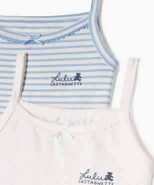 Débardeur lingerie à fines bretelles fille (lot de 2) - LuluCastagnette vue2 - LULU CASTAGNETTE GEMO FOR GOOD - GEMO