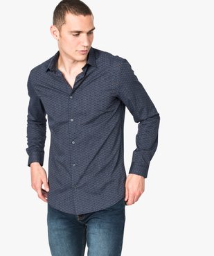 Chemise homme regular fit à fines rayures - repassage facile vue1 - GEMO(URBAIN) - GEMO