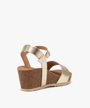 Sandales femme à talon compensé avec brides métallisées vue5 - GEMO(URBAIN) - GEMO