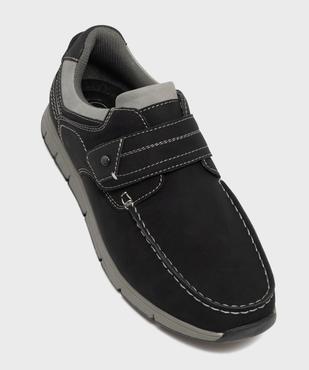 Chaussures bateau confort à scratch homme - G'Flex vue5 - G'FLEX - GEMO