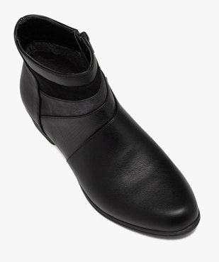 Boots femme confort unies à petit talon  vue5 - GEMO (CONFORT) - GEMO