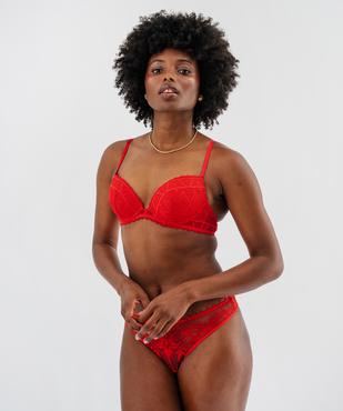 Soutien-gorge push-up en dentelle avec armatures vue3 - GEMO(HOMWR FEM) - GEMO