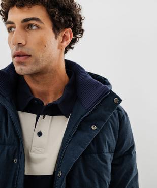 Parka matelassée et déperlante à capuche et col montant homme vue3 - GEMO 4G HOMME - GEMO