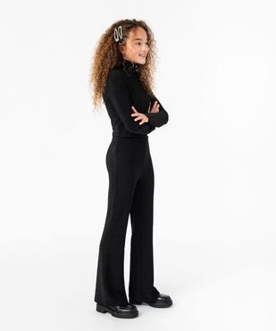 Pantalon flare en maille pailletée fille vue1 - GEMO (JUNIOR) - GEMO