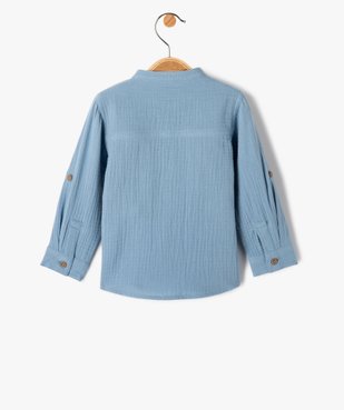 Chemise à manches longues en double gaze de coton bébé garçon vue3 - GEMO(BEBE DEBT) - GEMO