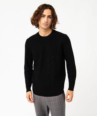 Pull en maille texturée homme vue2 - GEMO 4G HOMME - GEMO