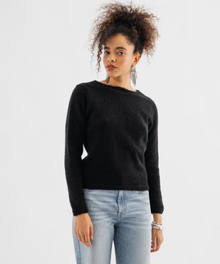 Pull col rond dentelle femme vue1 - GEMO(FEMME PAP) - GEMO