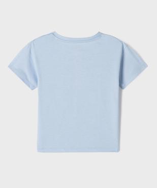 Tee-shirt manches courtes en jersey de coton imprimé fille vue3 - GEMO 4G FILLE - GEMO