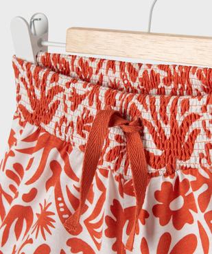 Short imprimé en maille bébé fille vue2 - GEMO 4G BEBE - GEMO