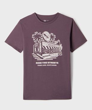 Tee-shirt manches courtes avec motif streetwear garçon vue1 - GEMO 4G GARCON - GEMO