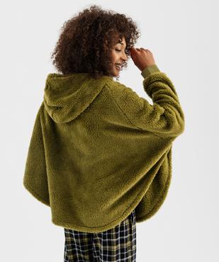 Veste d'intérieur à capuche en fourrure imitation femme vue4 - GEMO(HOMWR FEM) - GEMO