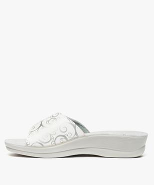 Mules confort femme à large bride scratch - Cloggy vue3 - GEMO (EQUIPT) - GEMO