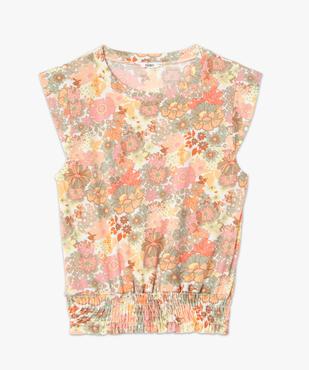 Tee-shirt femme à manches courtes à motifs fleuris vue4 - GEMO(FEMME PAP) - GEMO